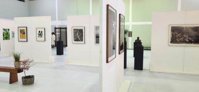 Partitions temporary walls white gallery aisle 01
